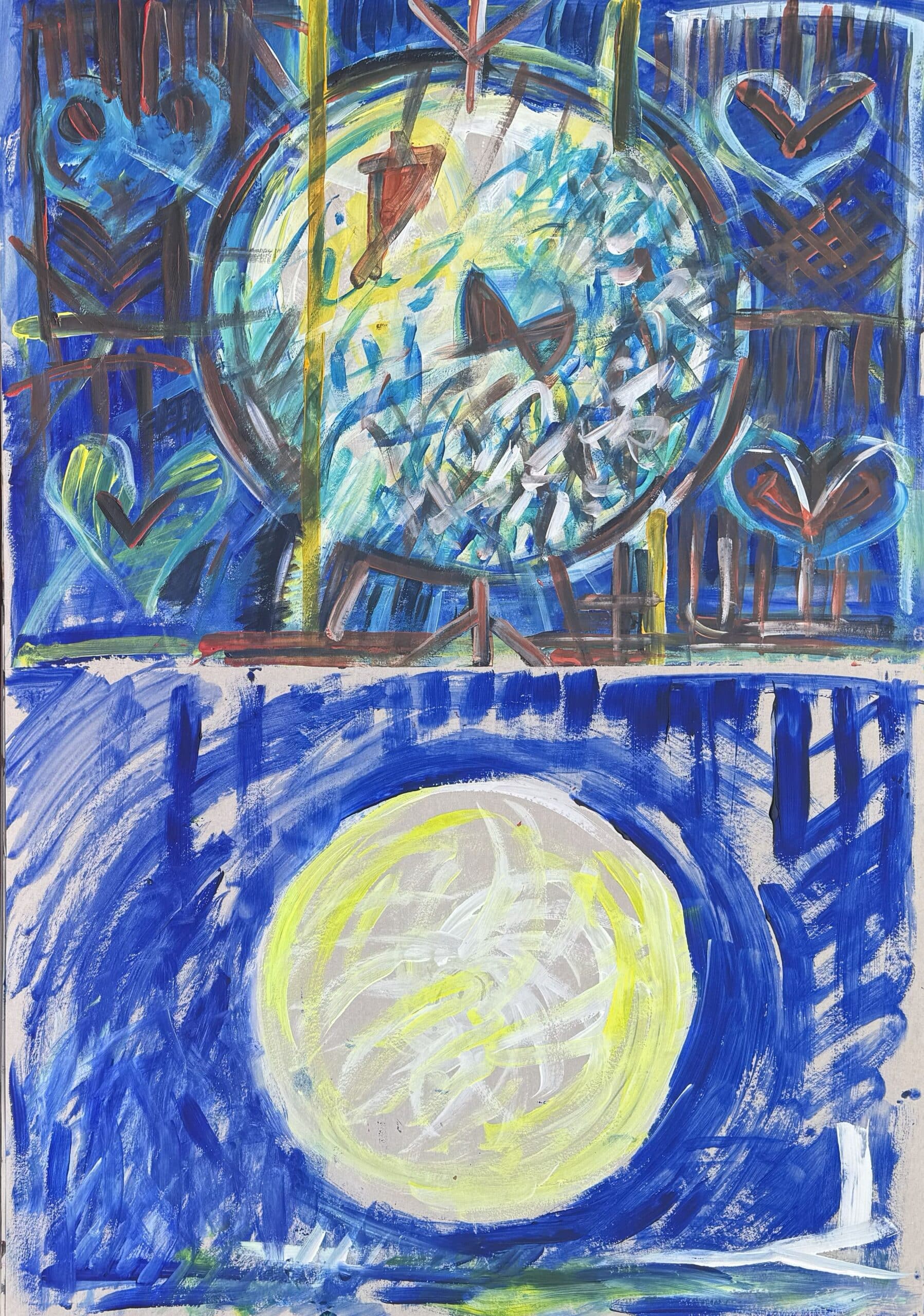 Luna dublă, 100 x 70 cm
